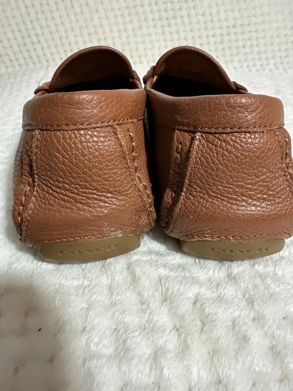 Coach Arlene Leather Loafers with Gold Hardware Size 7